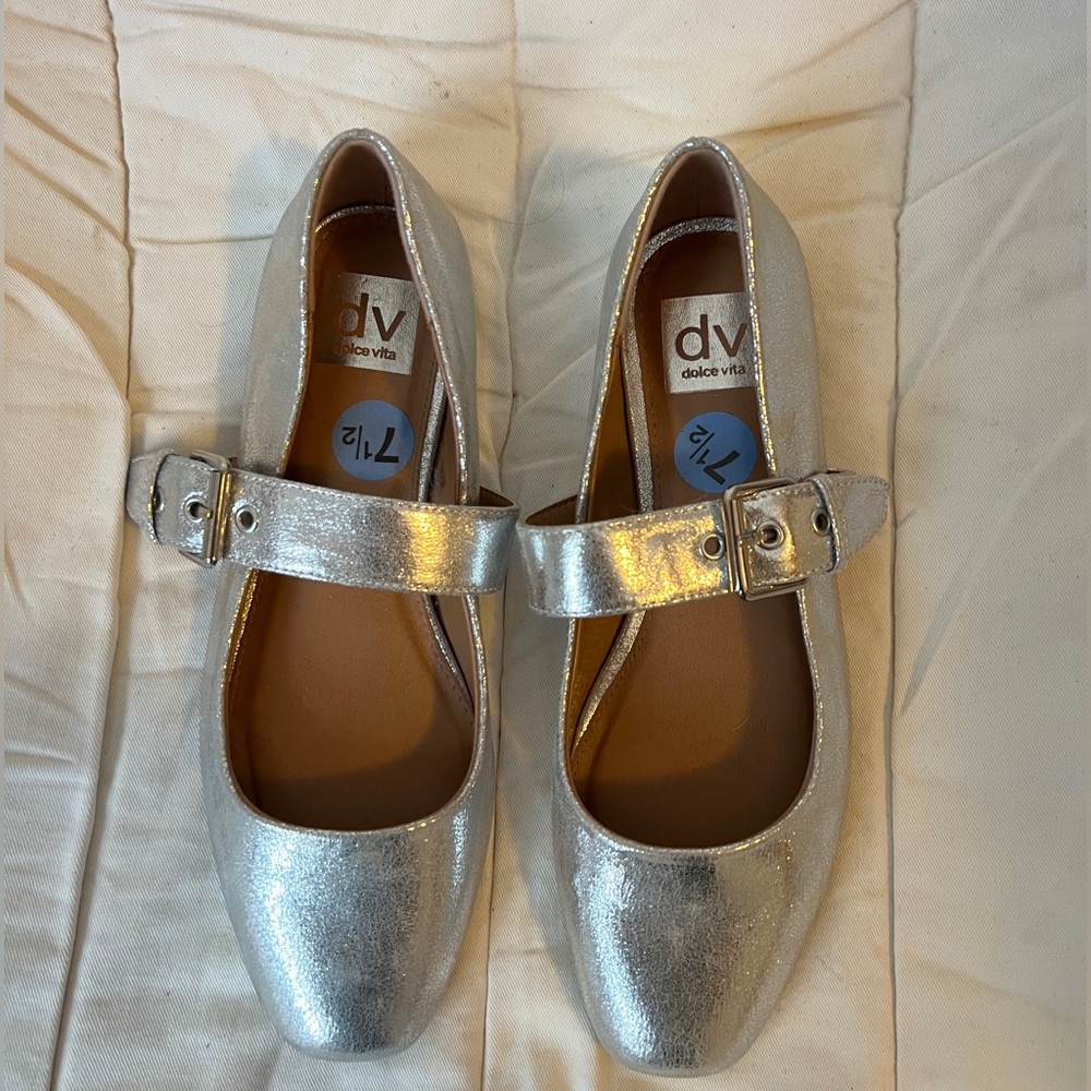 DV by Dolce Vita Silver Mary Jane Flats